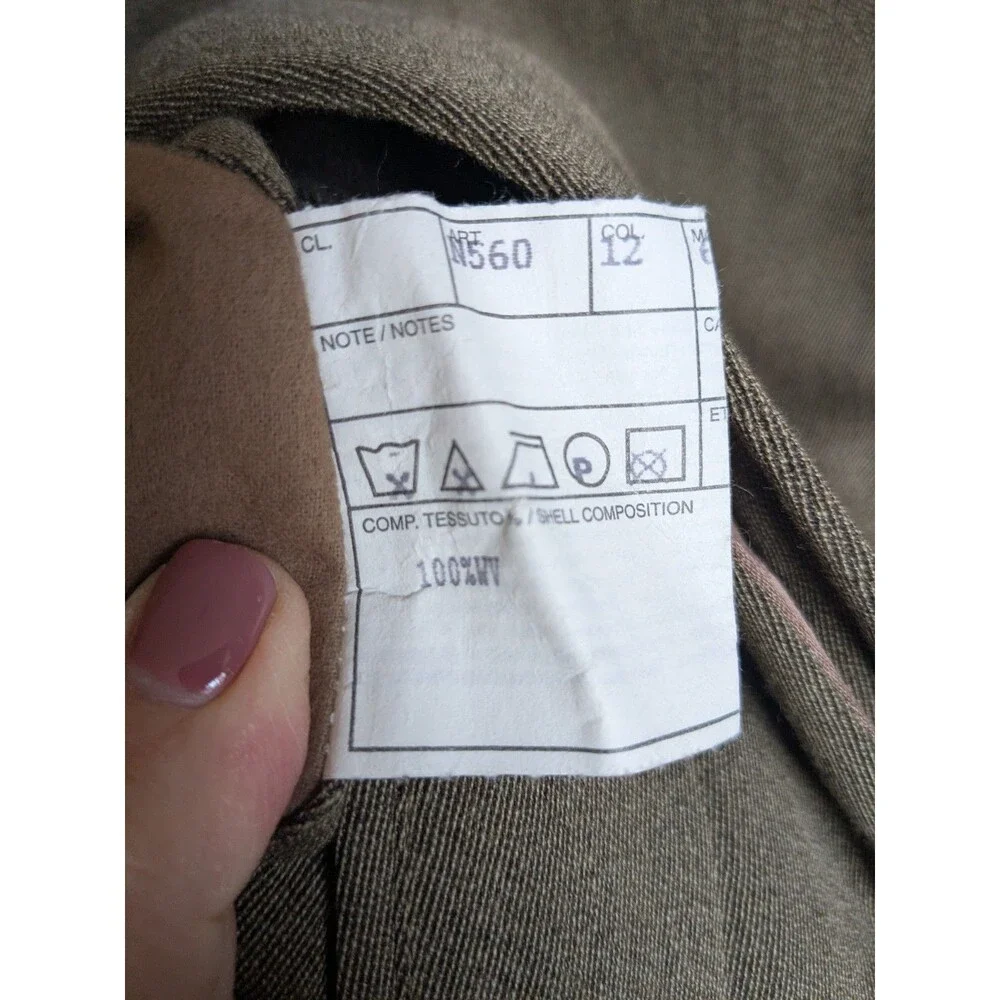 DUNHILL Virgin Wool Overcoat Coat ITALIAN 52 US42  XL Removable Quilted Lining